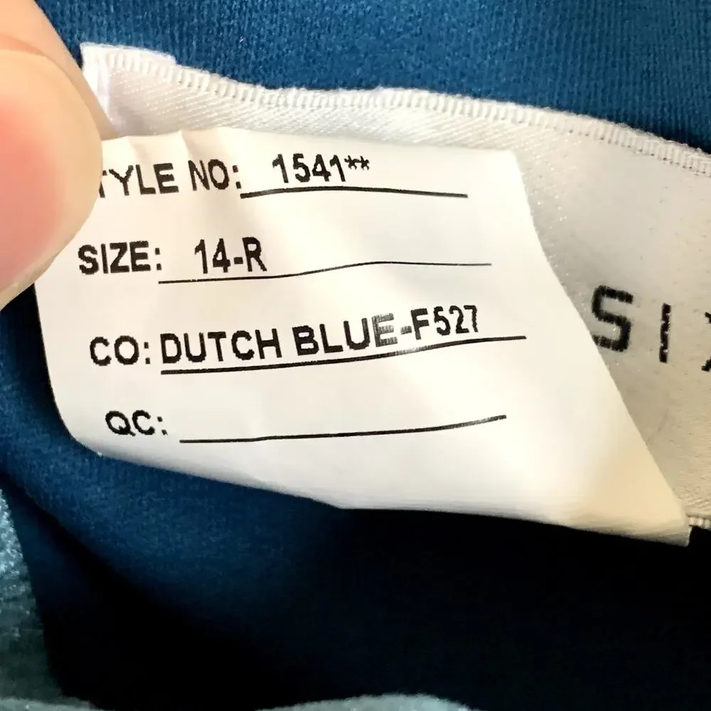 NWT After Six Cowl Neck Velvet Maxi Dress in Dutch Blue‎